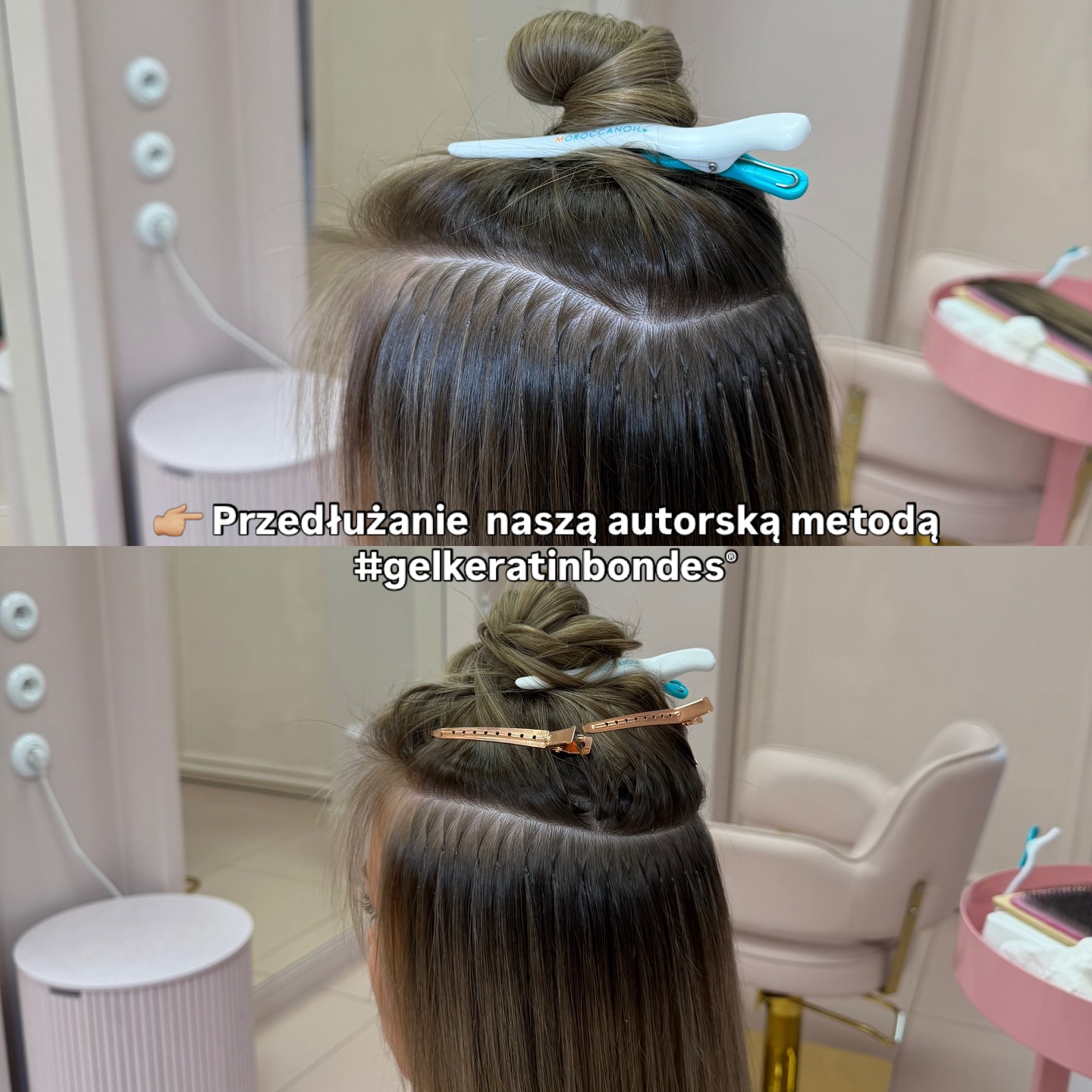 Nasze łączenia #gelkeratinbondes® 

#przedluzaniewlosow #przedłużanewłosy #przedłużaniewłosów #przedłużaniewłosówwarszawa